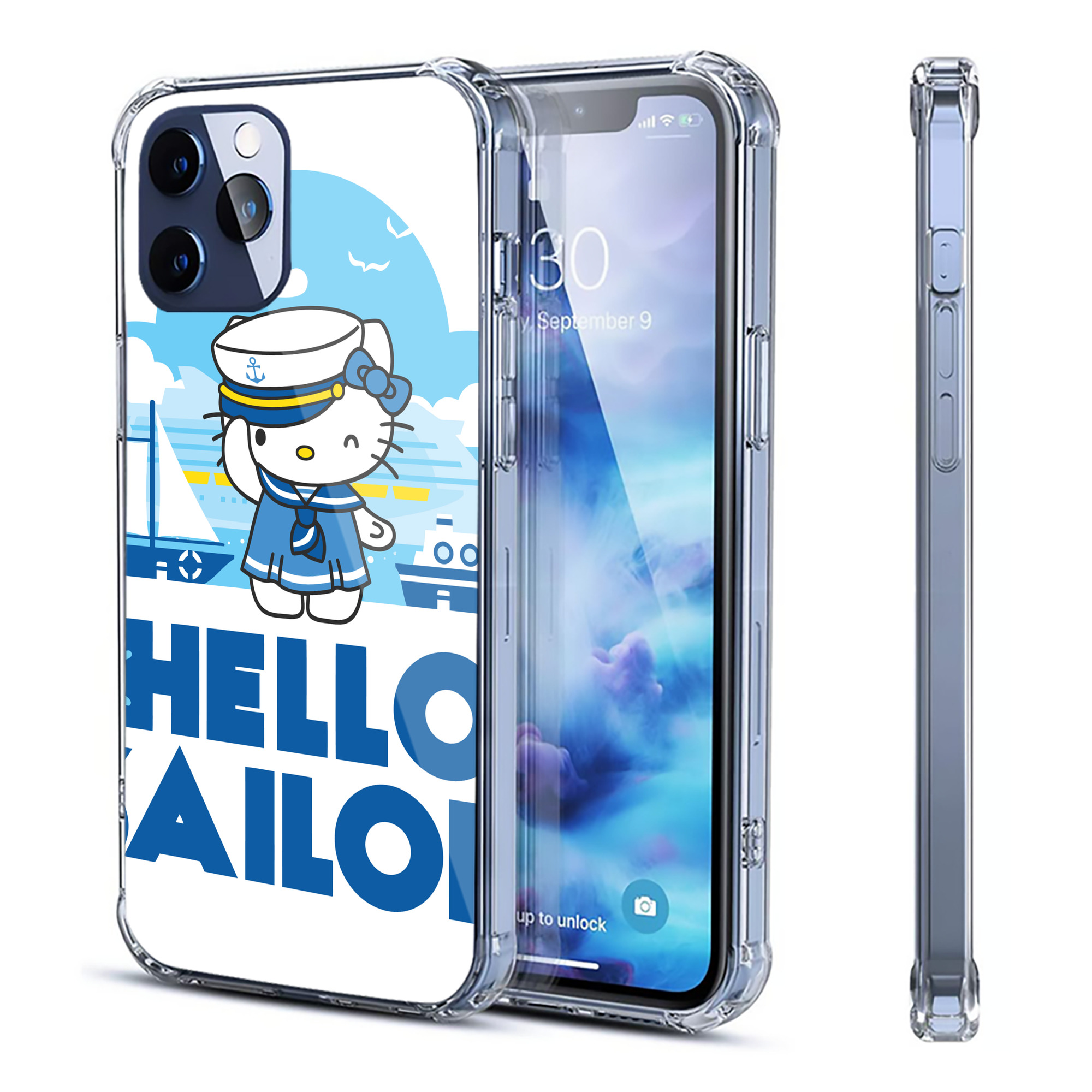 （画像用） Hello Kitty ハローキティ 【iPhone 12シリーズ対応】透明スマホケース（クリアソフトケース）